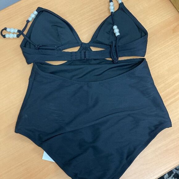 J.Crew Ribbed cutout one-piece swimsuit with pearls - Picture 5 of 5